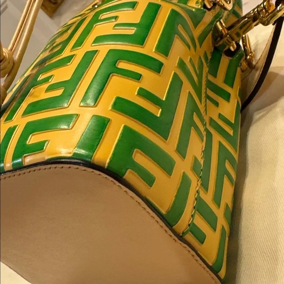Fendi Iconic Mon Tresor Bucket Bag in Zucca Embossed Leather - Picture 8 of 16